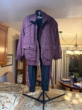 Chico's Pink Leopard Print Ankle Jumpsuit
